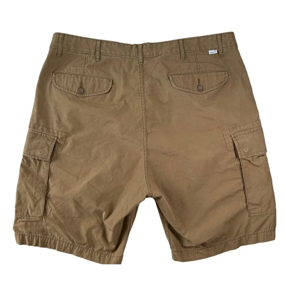 Levi Strauss & Co Mens Size 40 W Dark‎ Khaki Cargo Short Surplus Utility Cotton